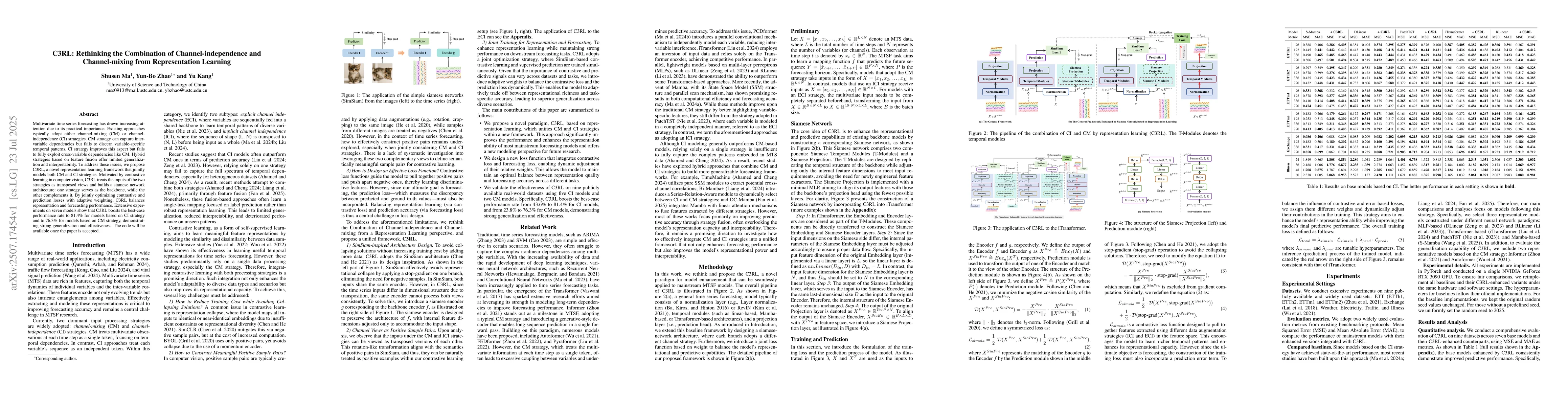 Thumbnail for C3RL: Rethinking the Combination of Channel-independence and
  Channel-mixing from Representation Learning