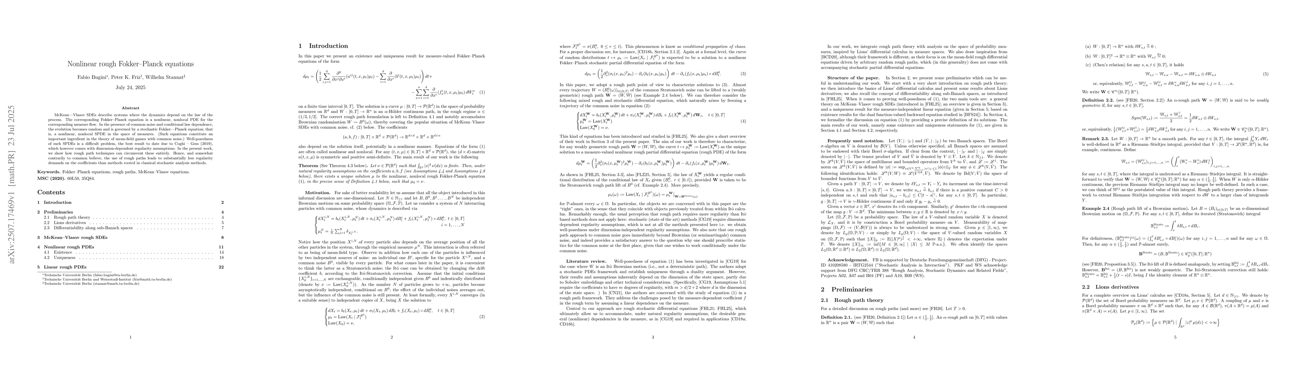 Thumbnail for Nonlinear rough Fokker-Planck equations