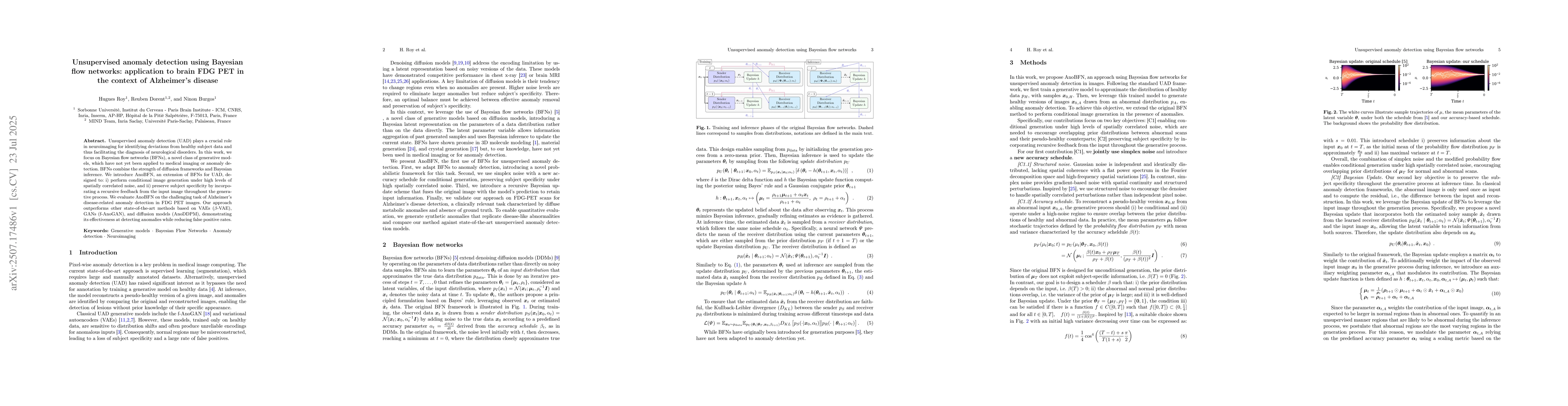 Thumbnail for Unsupervised anomaly detection using Bayesian flow networks: application
  to brain FDG PET in the context of Alzheimer's disease