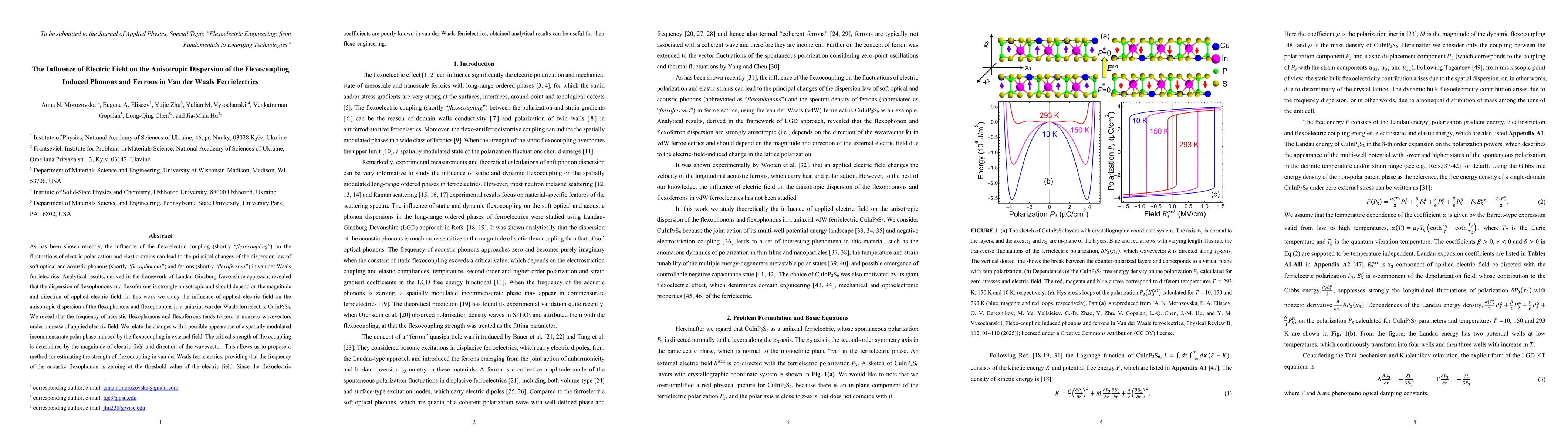 Thumbnail for The Influence of Electric Field on the Anisotropic Dispersion of the
  Flexocoupling Induced Phonons and Ferrons in Van der Waals Ferrielectrics