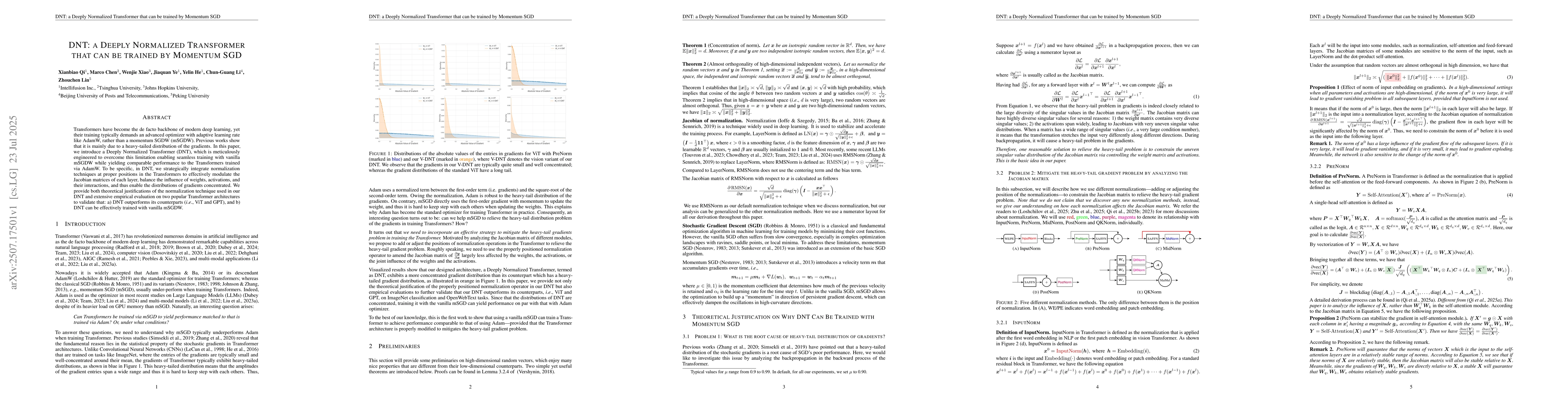 Thumbnail for DNT: a Deeply Normalized Transformer that can be trained by Momentum SGD