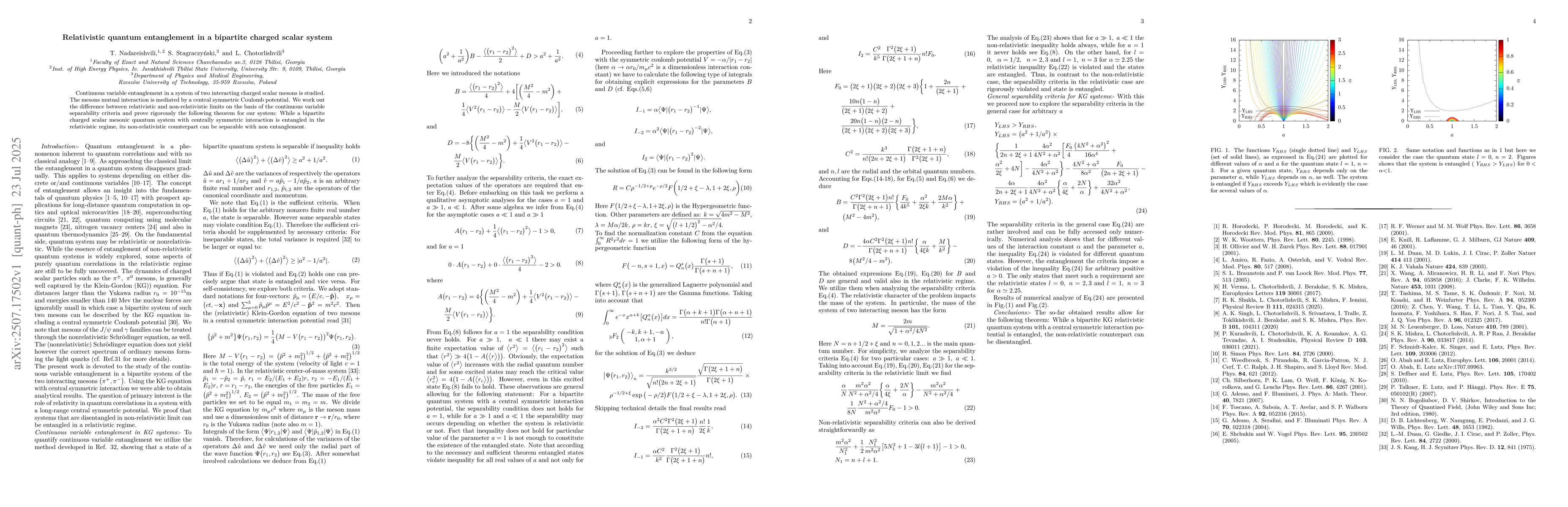 Thumbnail for Relativistic quantum entanglement in a bipartite charged scalar system