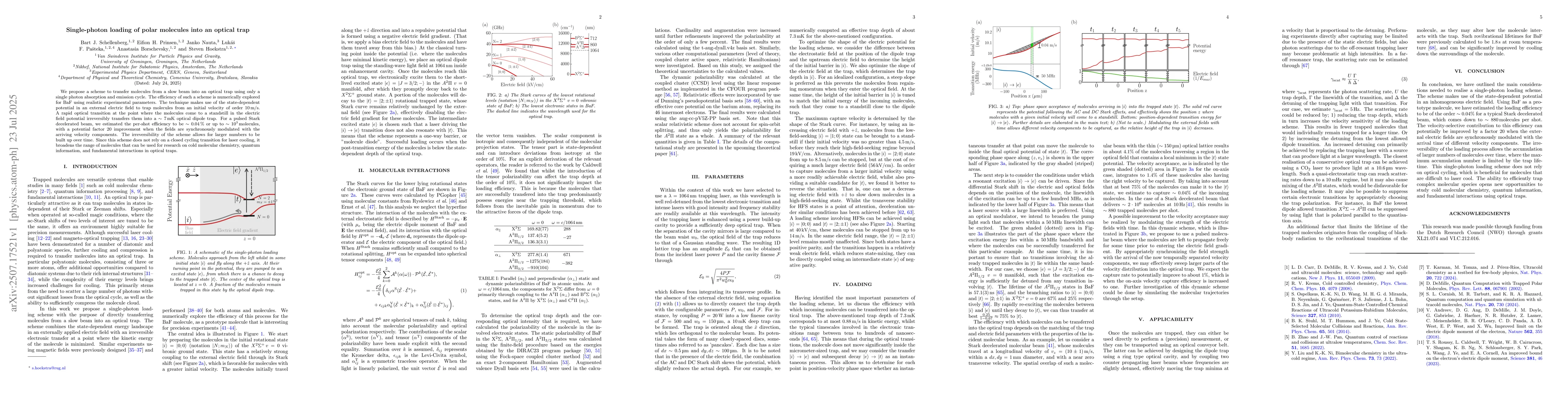 Thumbnail for Single-photon loading of polar molecules into an optical trap