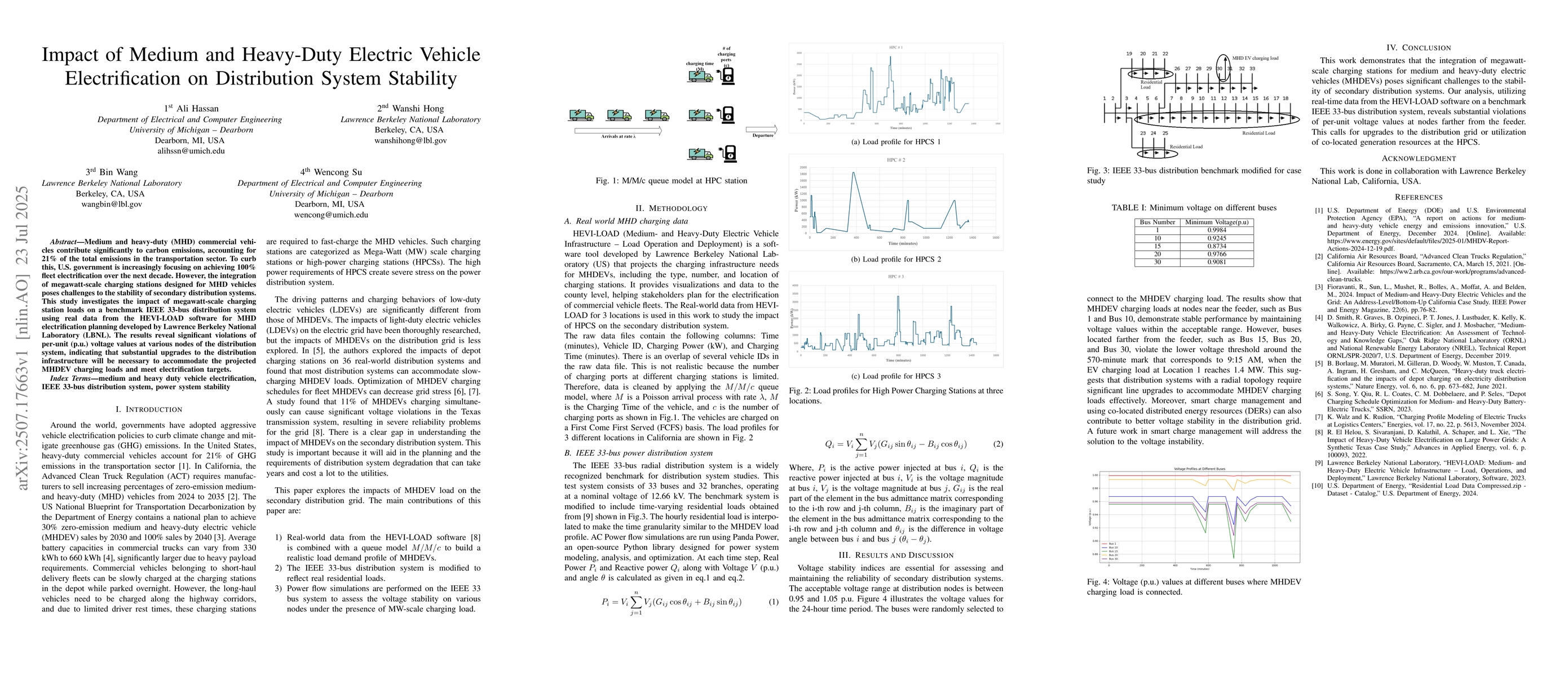 Thumbnail for Impact of Medium and Heavy-Duty Electric Vehicle Electrification on
  Distribution System Stability