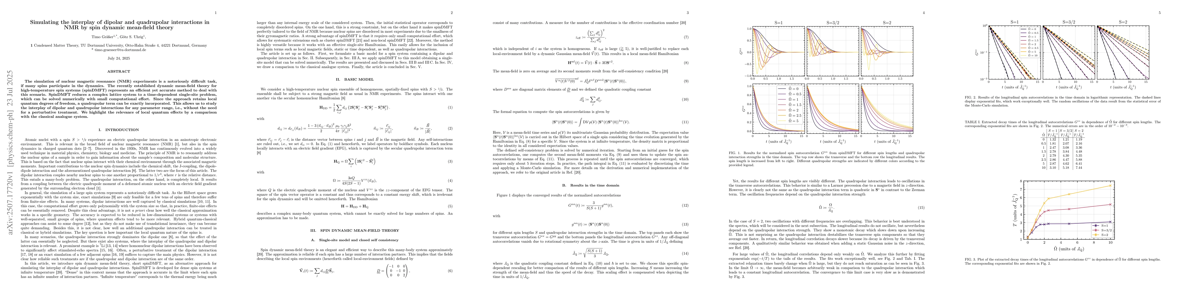 Thumbnail for Simulating the interplay of dipolar and quadrupolar interactions in NMR
  by spin dynamic mean-field theory