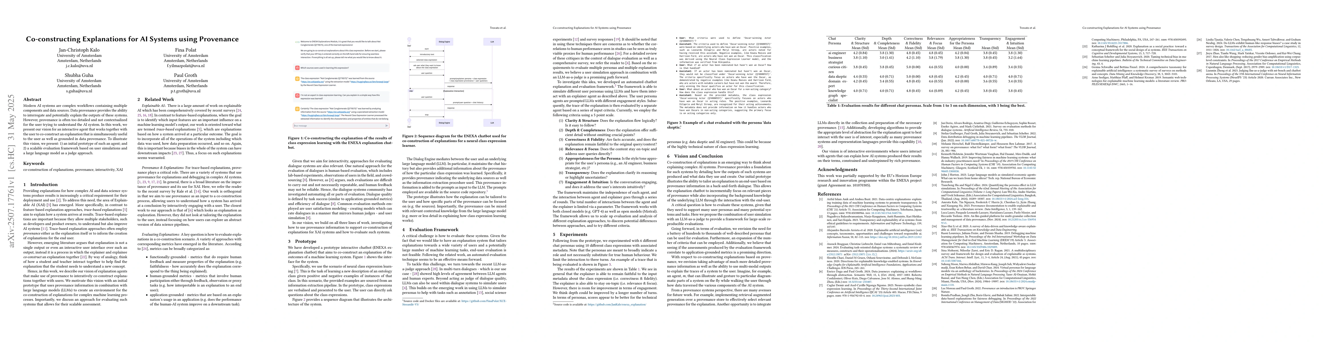 Thumbnail for Co-constructing Explanations for AI Systems using Provenance