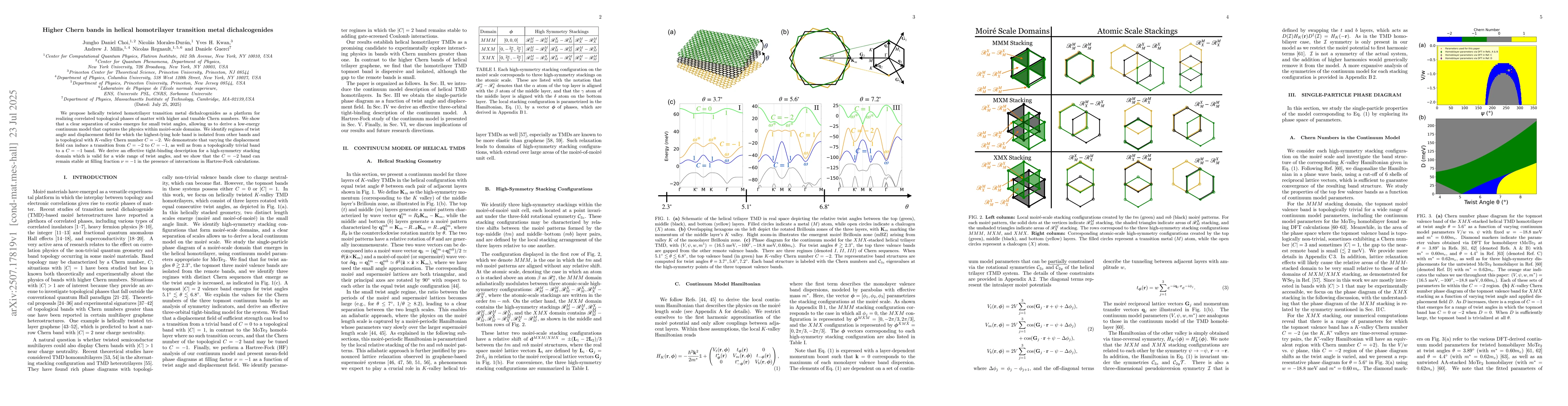 Thumbnail for Higher Chern bands in helical homotrilayer transition metal
  dichalcogenides
