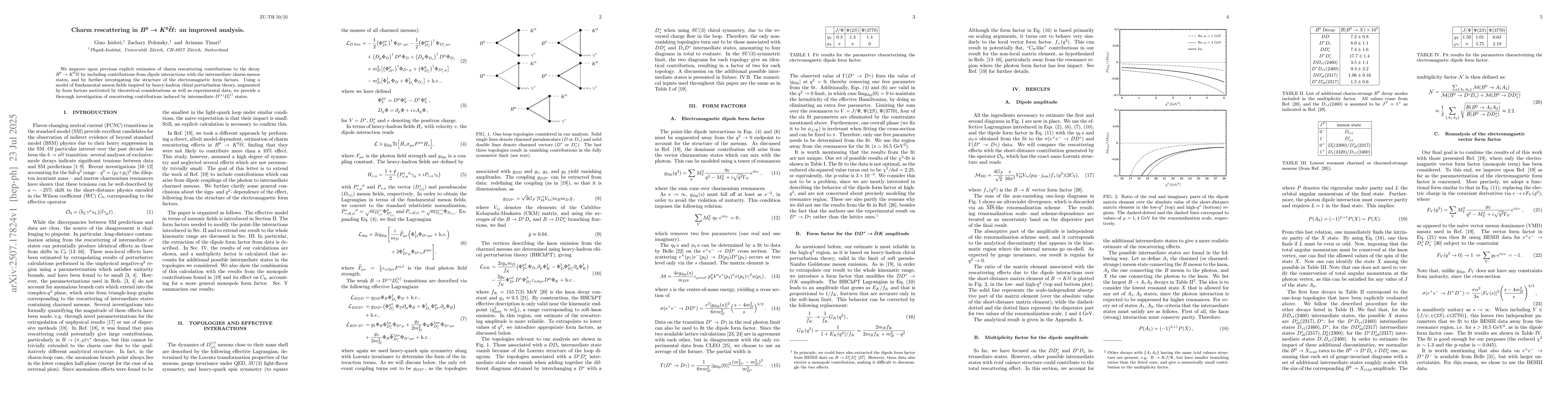 Thumbnail for Charm rescattering in $B^0\to K^0\bar{\ell}\ell$: an improved analysis