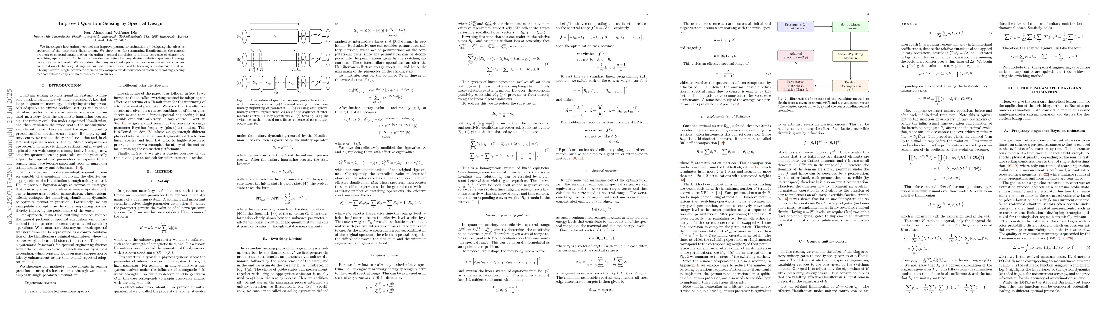 Thumbnail for Improved Quantum Sensing by Spectral Design