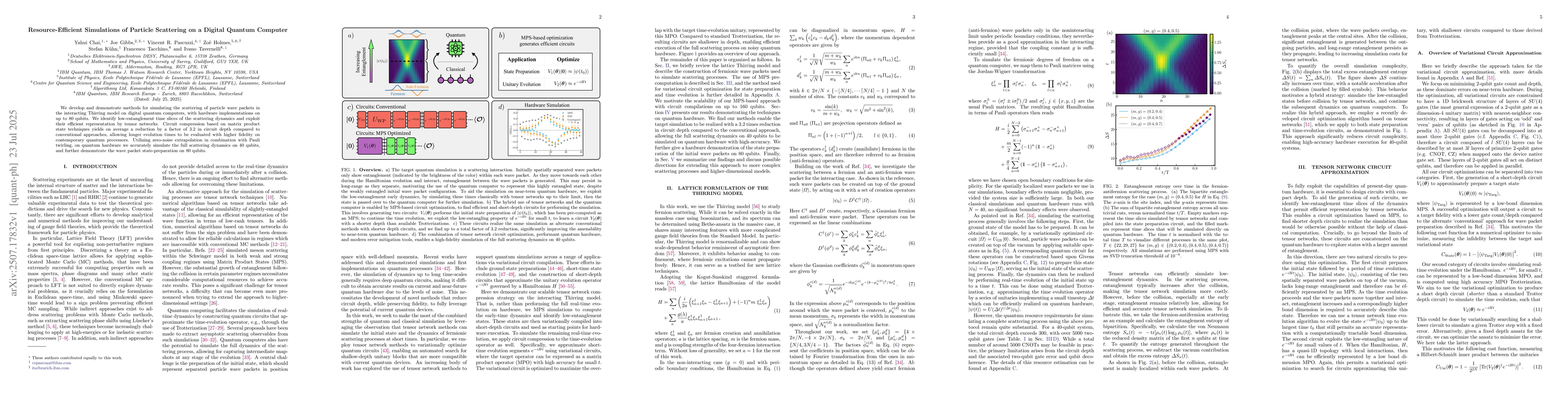 Thumbnail for Resource-Efficient Simulations of Particle Scattering on a Digital
  Quantum Computer