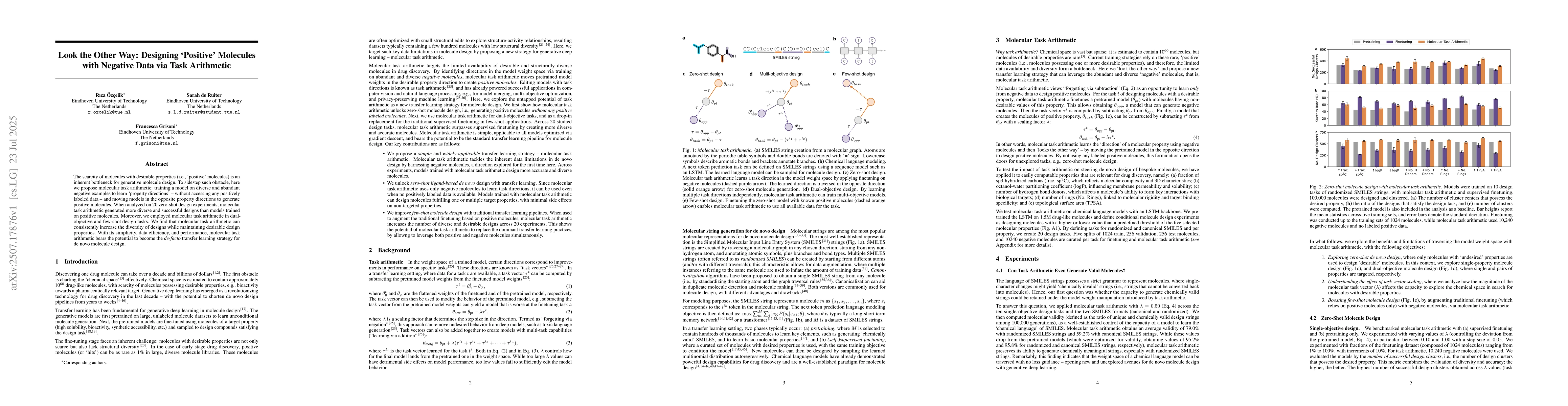 Thumbnail for Look the Other Way: Designing 'Positive' Molecules with Negative Data
  via Task Arithmetic
