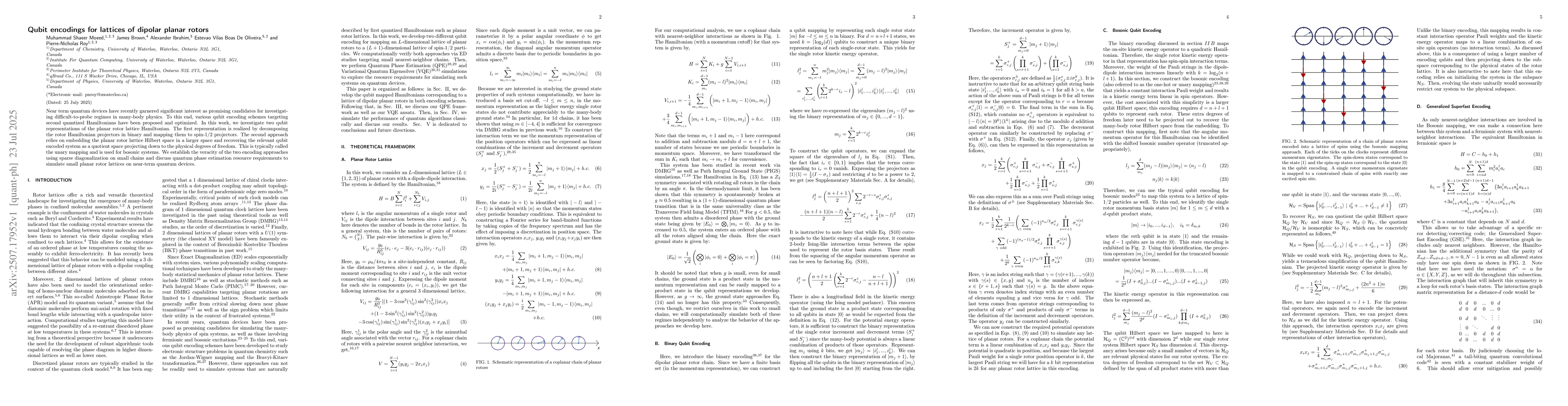 Thumbnail for Qubit encodings for lattices of dipolar planar rotors