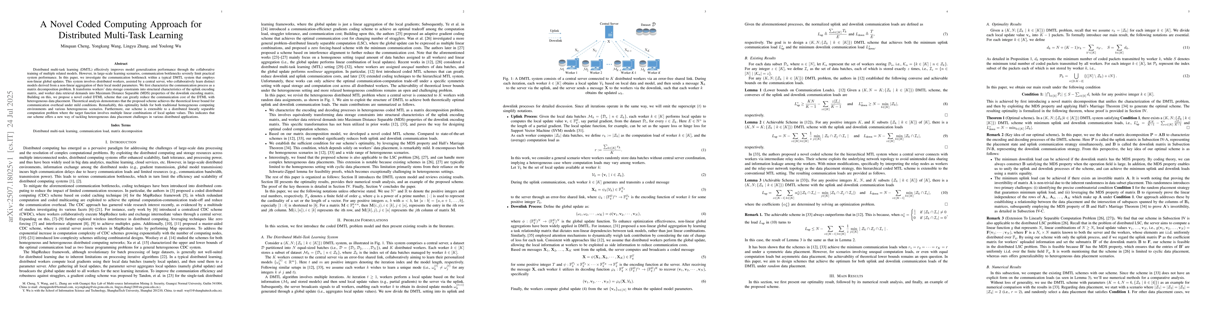 Thumbnail for A Novel Coded Computing Approach for Distributed Multi-Task Learning