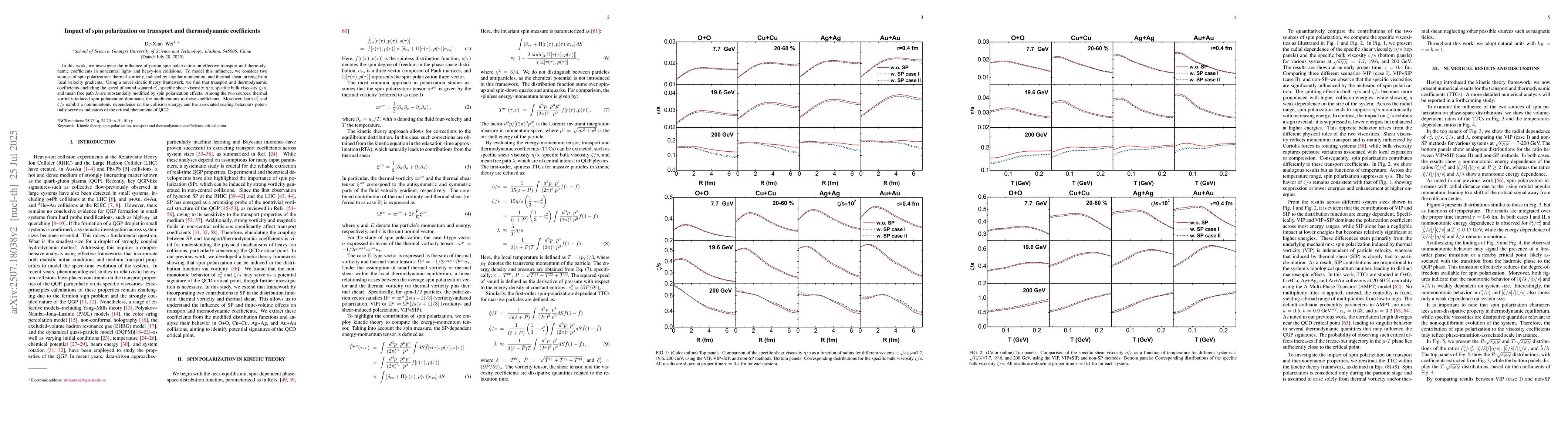 Thumbnail for Impact of spin polarization on transport and thermodynamic coefficients