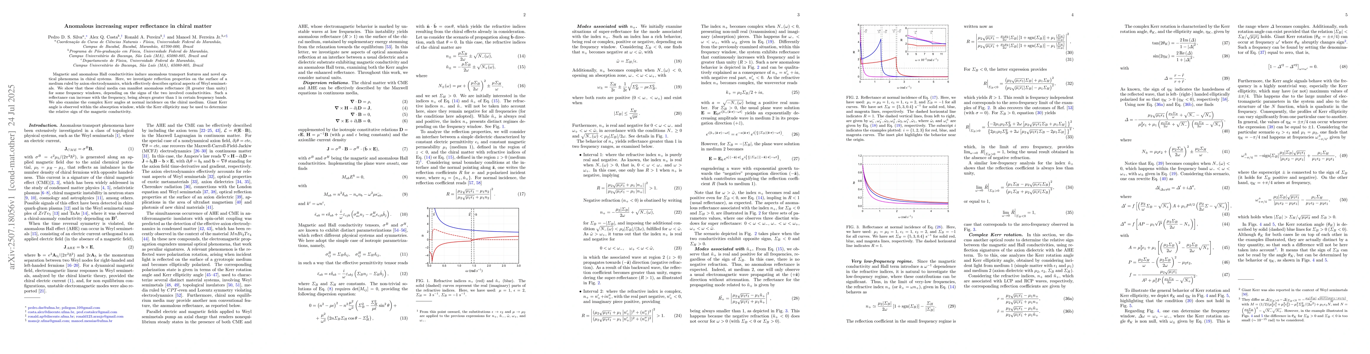 Thumbnail for Anomalous increasing super reflectance in chiral matter