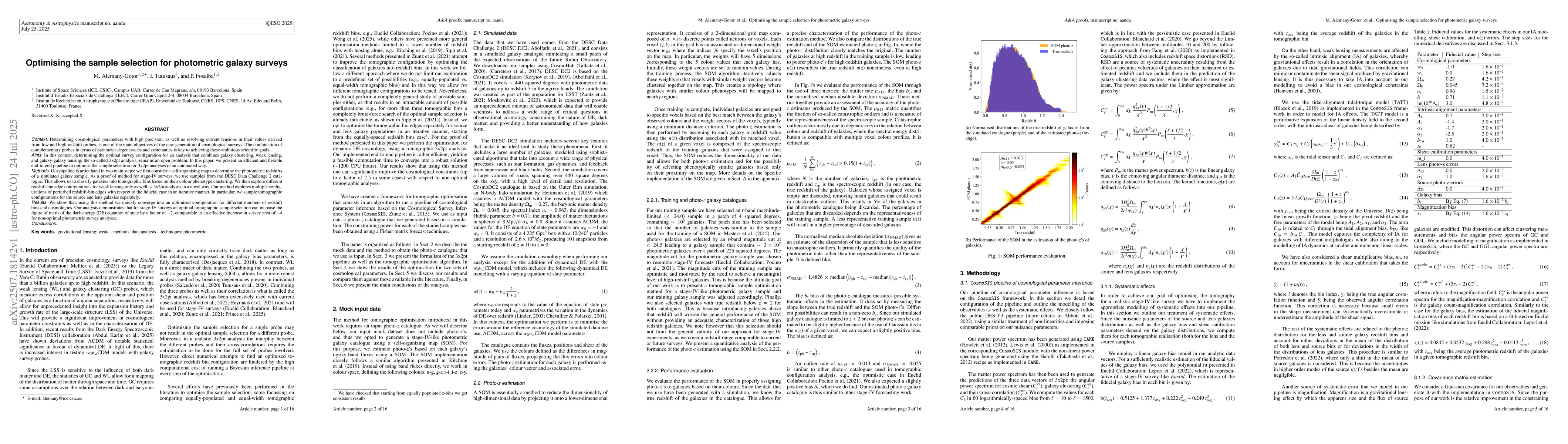 Thumbnail for Optimising the sample selection for photometric galaxy surveys
