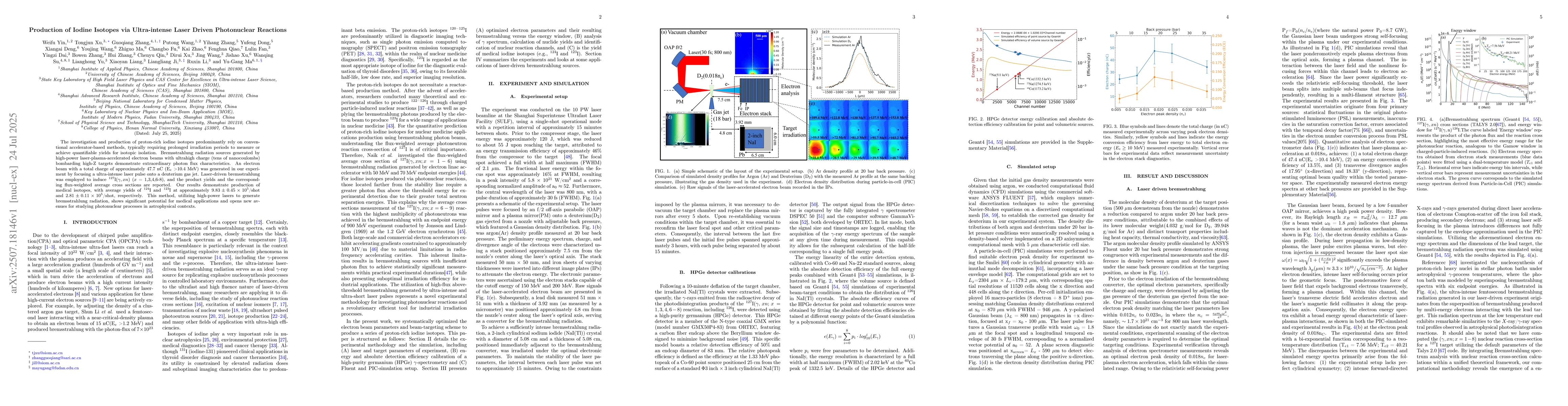 Thumbnail for Production of Iodine Isotopes via Ultra-intense Laser Driven
  Photonuclear Reactions