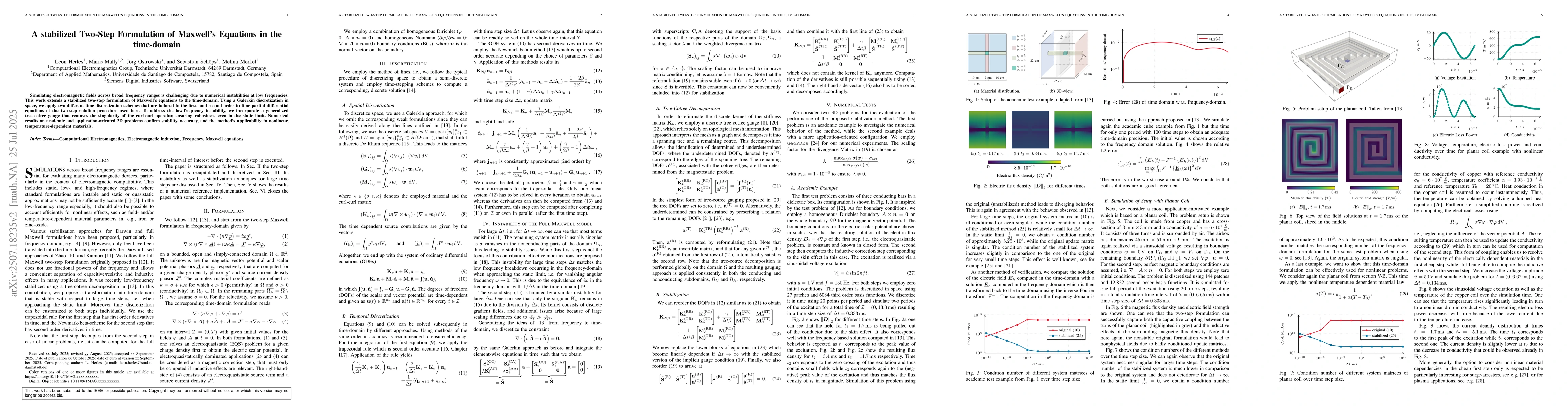 Thumbnail for A stabilized Two-Step Formulation of Maxwell's Equations in the
  time-domain