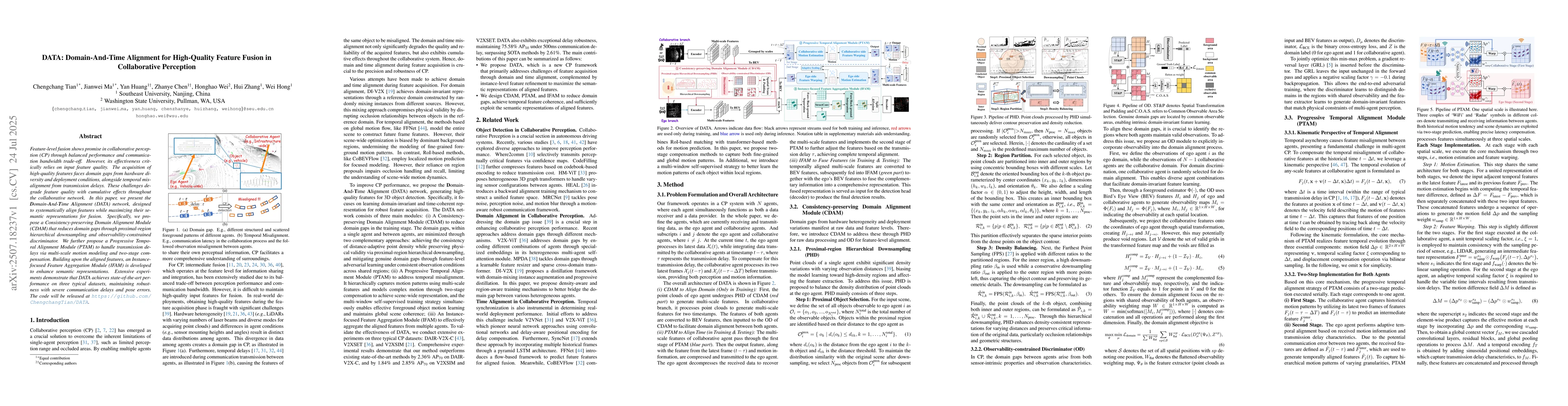 Thumbnail for DATA: Domain-And-Time Alignment for High-Quality Feature Fusion in
  Collaborative Perception