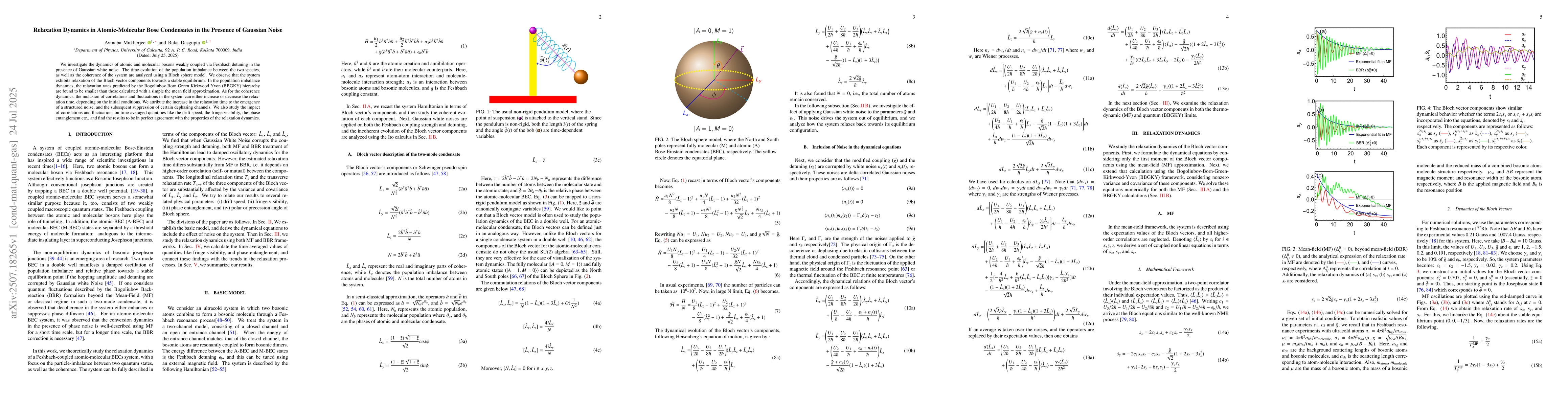 Thumbnail for Relaxation Dynamics in Atomic-Molecular Bose Condensates in the Presence
  of Gaussian Noise