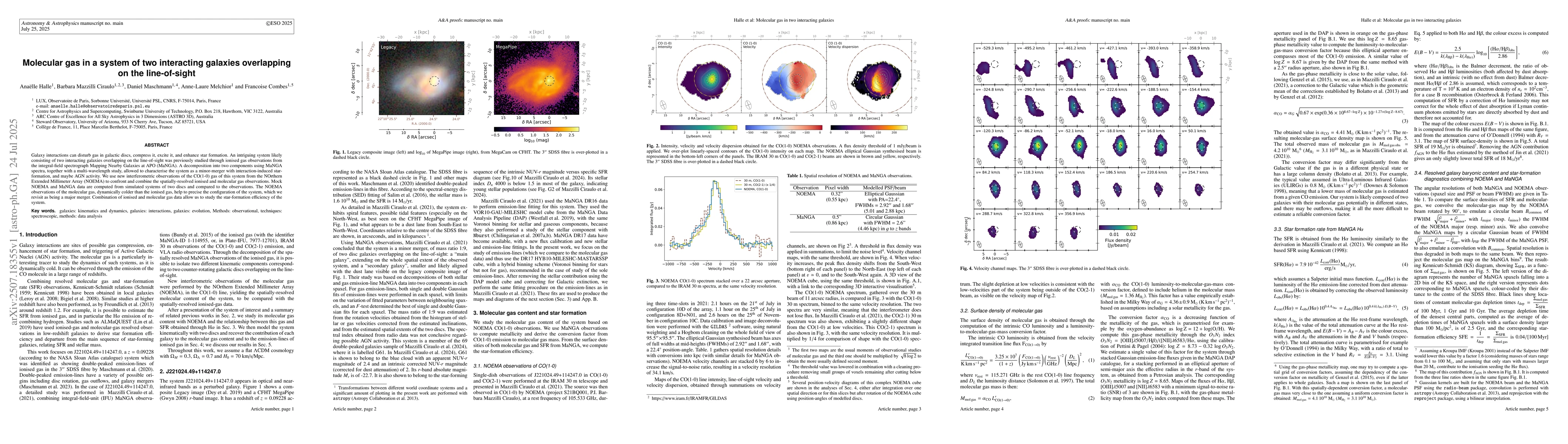 Thumbnail for Molecular gas in a system of two interacting galaxies overlapping on the
  line-of-sight