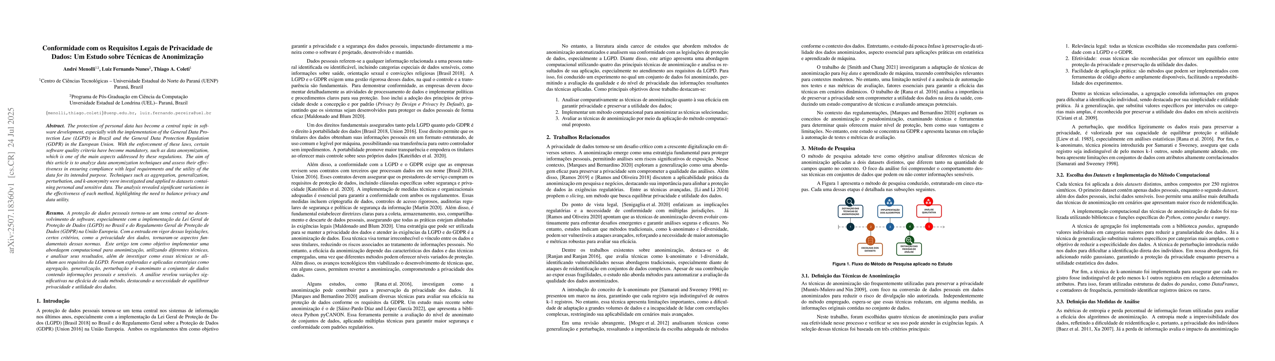 Thumbnail for Conformidade com os Requisitos Legais de Privacidade de Dados: Um Estudo
  sobre Técnicas de Anonimização