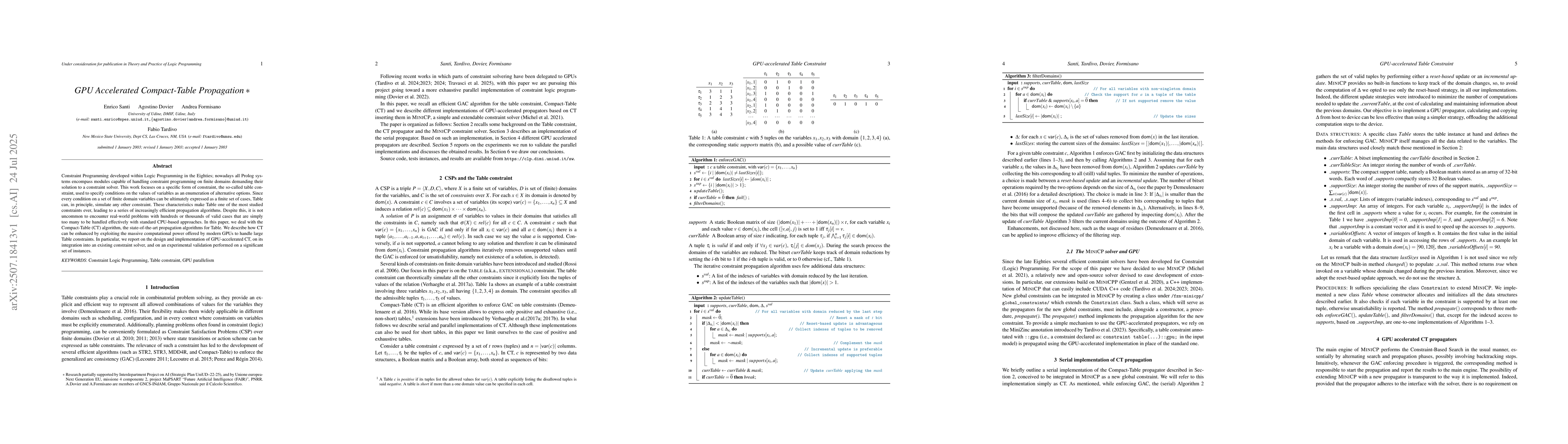 Thumbnail for GPU Accelerated Compact-Table Propagation