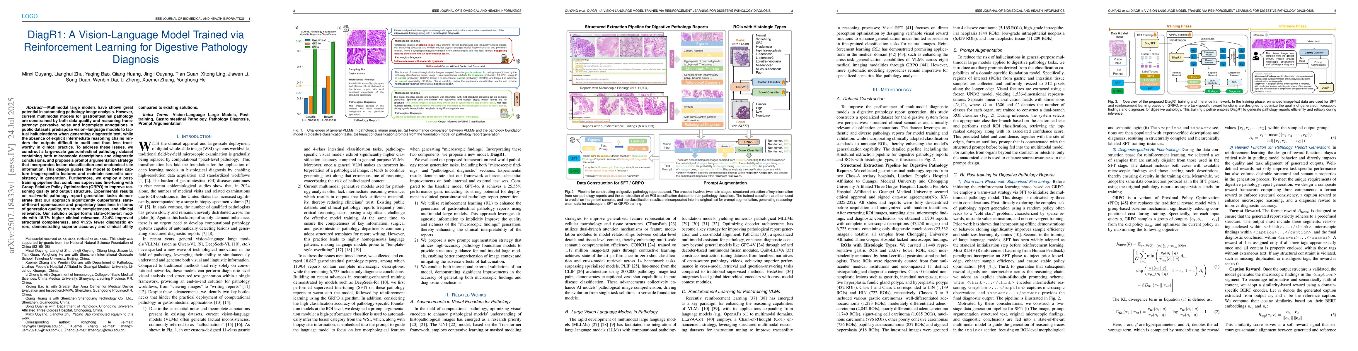 Thumbnail for DiagR1: A Vision-Language Model Trained via Reinforcement Learning for
  Digestive Pathology Diagnosis
