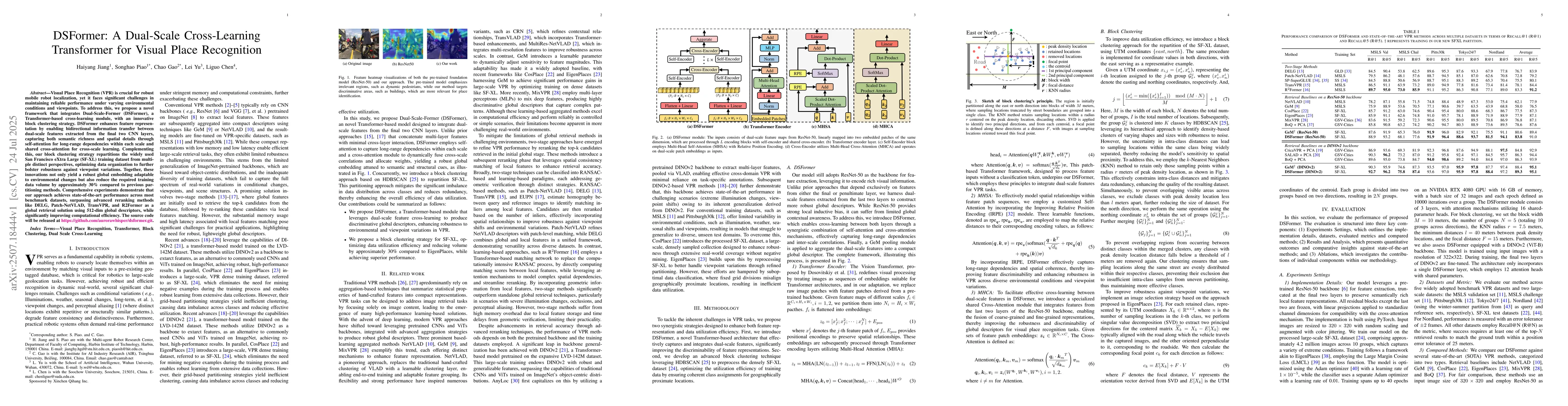 Thumbnail for DSFormer: A Dual-Scale Cross-Learning Transformer for Visual Place
  Recognition
