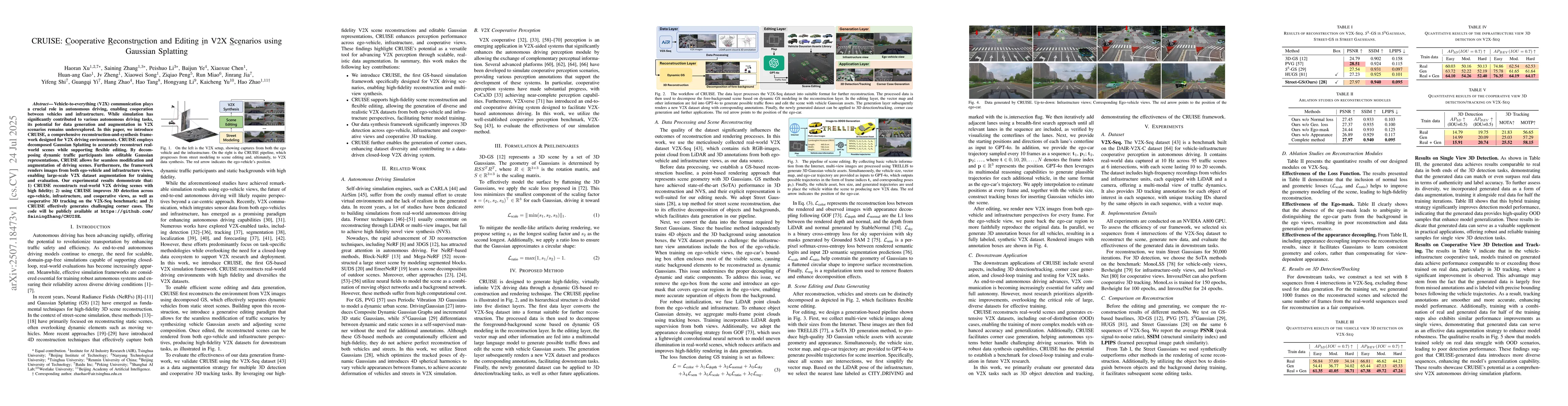 Thumbnail for CRUISE: Cooperative Reconstruction and Editing in V2X Scenarios using
  Gaussian Splatting
