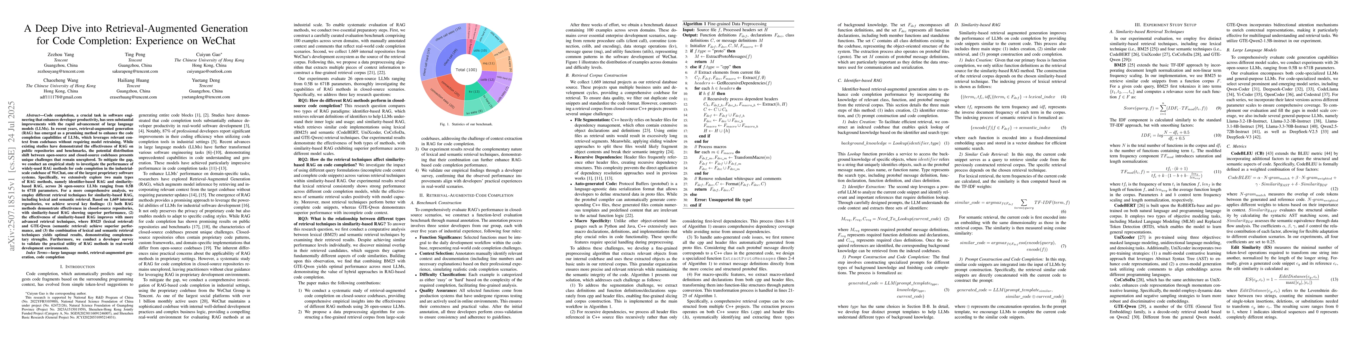 Thumbnail for A Deep Dive into Retrieval-Augmented Generation for Code Completion:
  Experience on WeChat