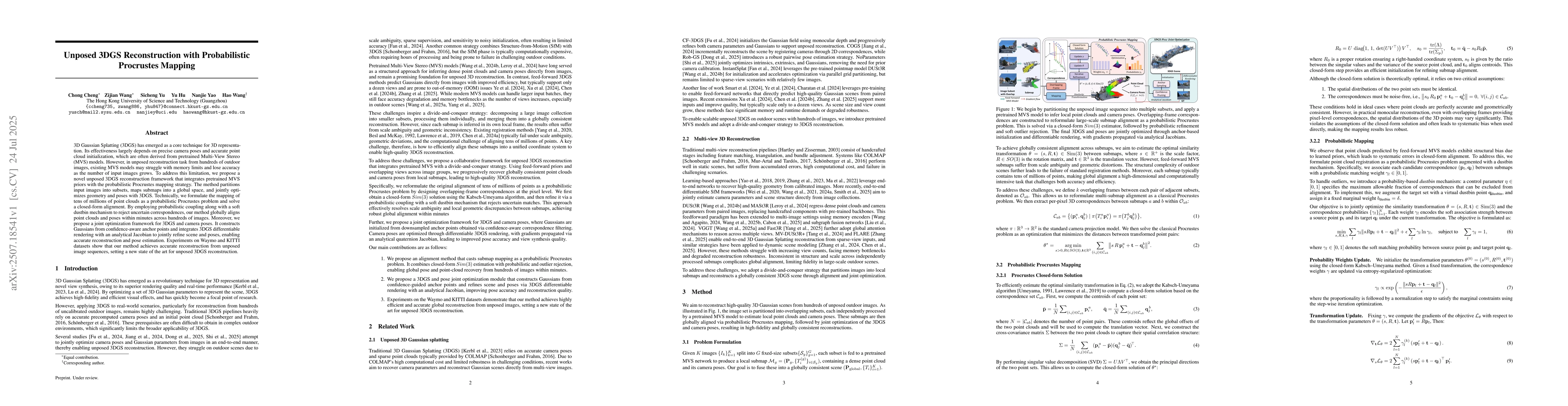 Thumbnail for Unposed 3DGS Reconstruction with Probabilistic Procrustes Mapping