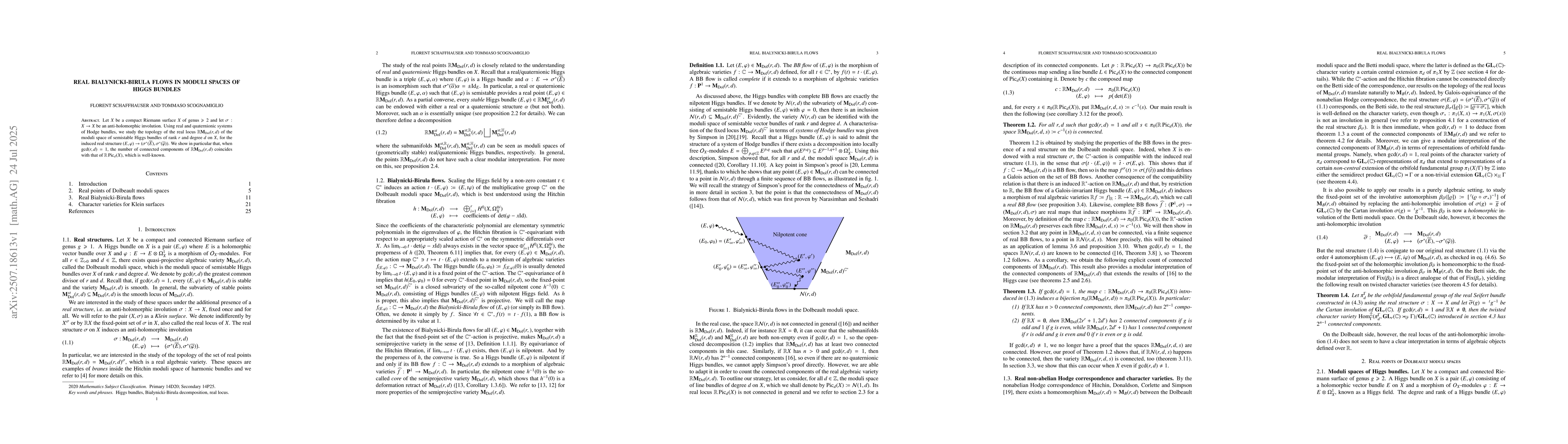 Thumbnail for Real Bialynicki-Birula flows in moduli spaces of Higgs bundles
