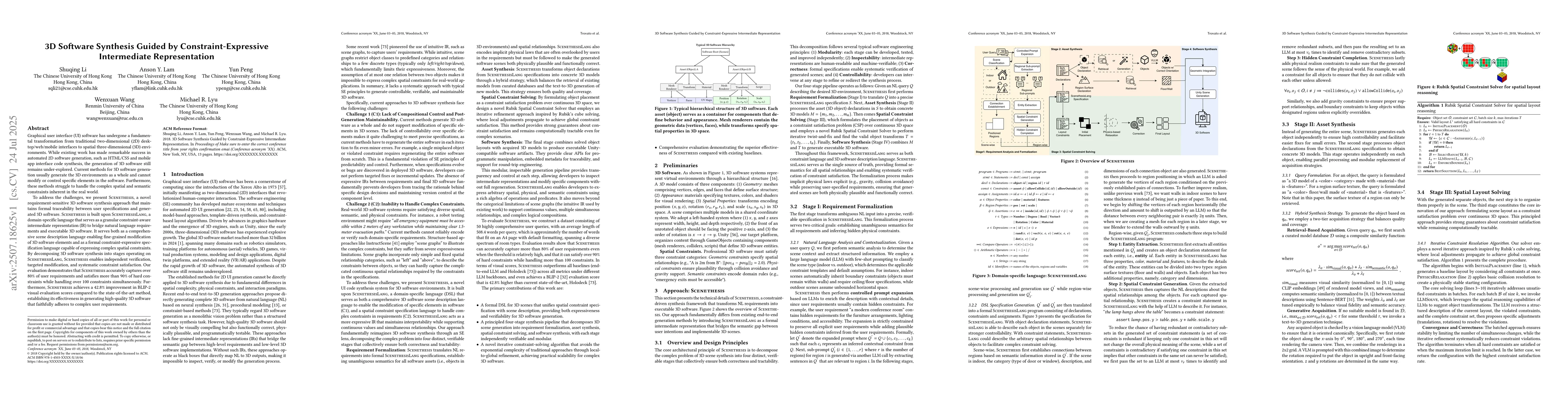 Thumbnail for 3D Software Synthesis Guided by Constraint-Expressive Intermediate
  Representation
