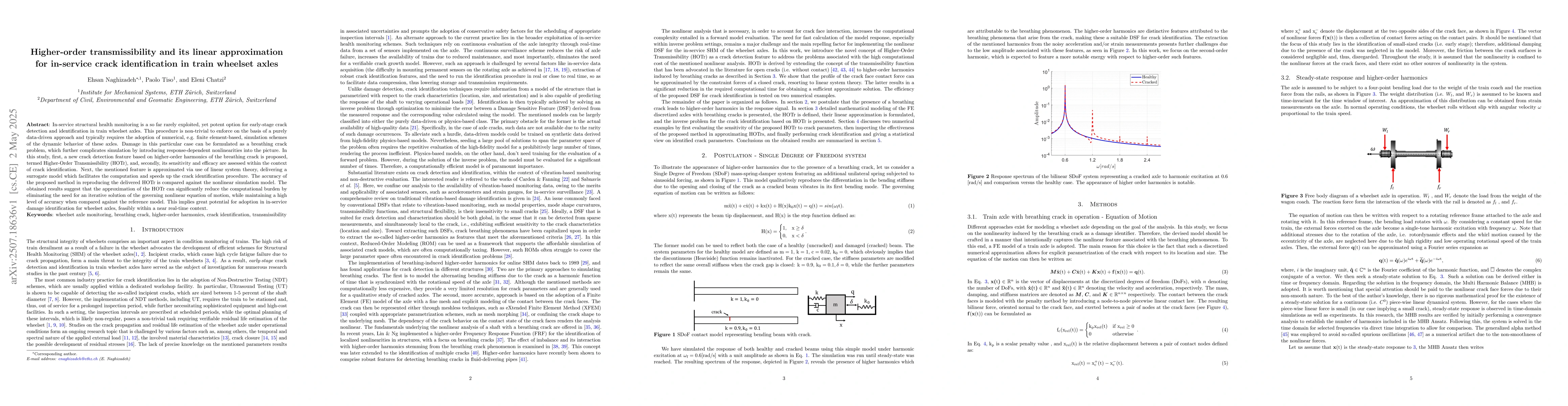 Thumbnail for Higher-order transmissibility and its linear approximation for
  in-service crack identification in train wheelset axles