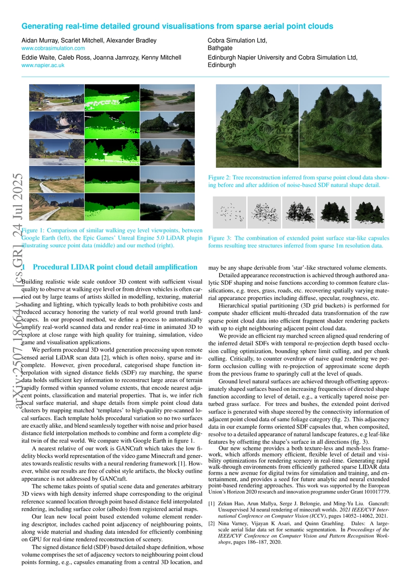 Thumbnail for Generating real-time detailed ground visualisations from sparse aerial
  point clouds