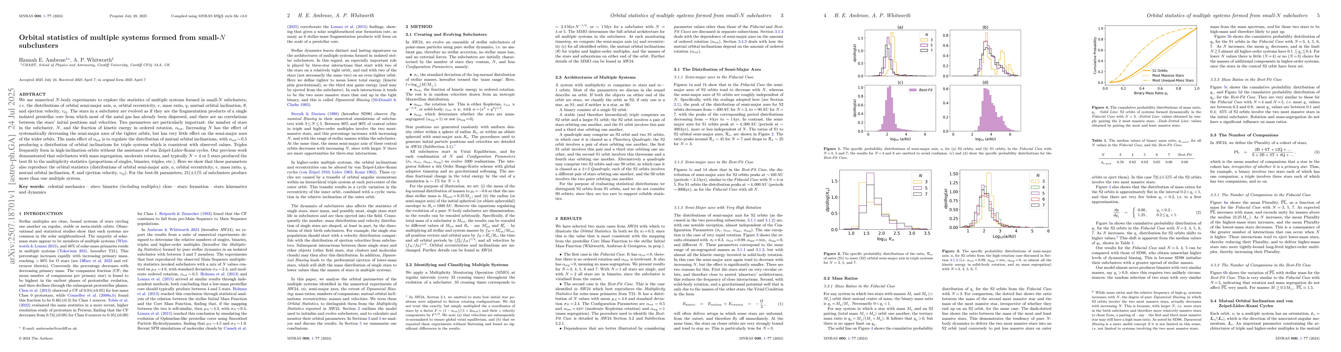 Thumbnail for Orbital statistics of multiple systems formed from small-$N$ subclusters