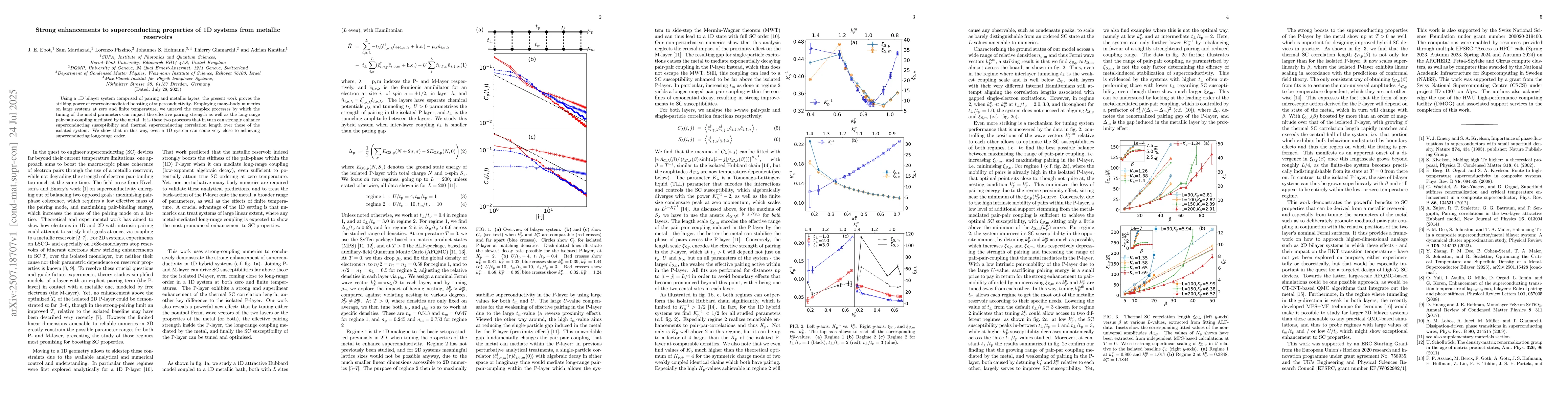Thumbnail for Strong enhancements to superconducting properties of 1D systems from
  metallic reservoirs