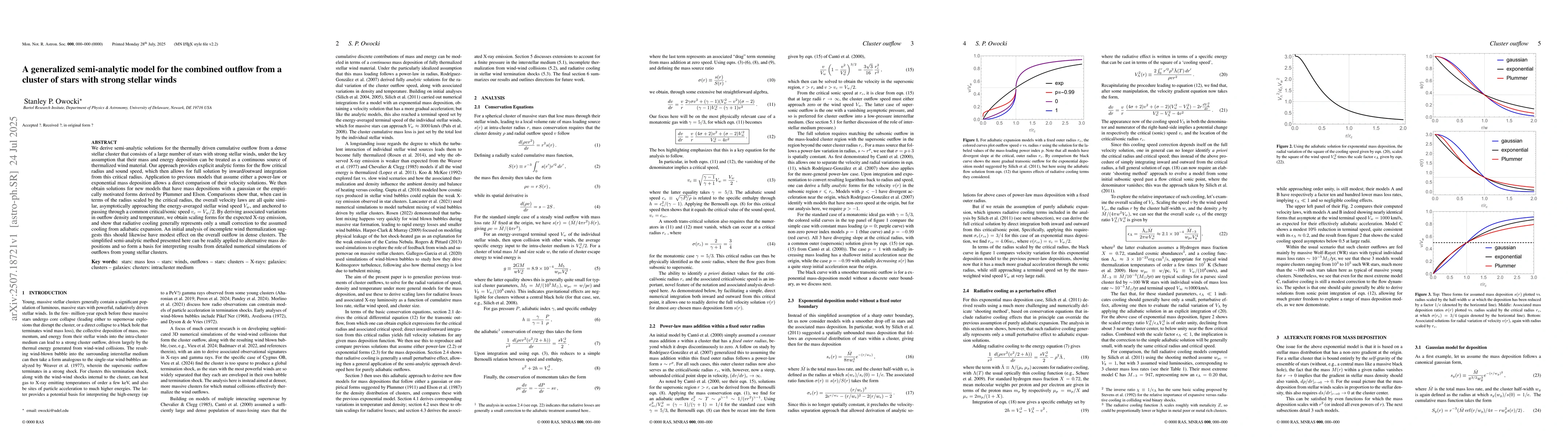 Thumbnail for A generalized semi-analytic model for the combined outflow from a
  cluster of stars with strong stellar winds
