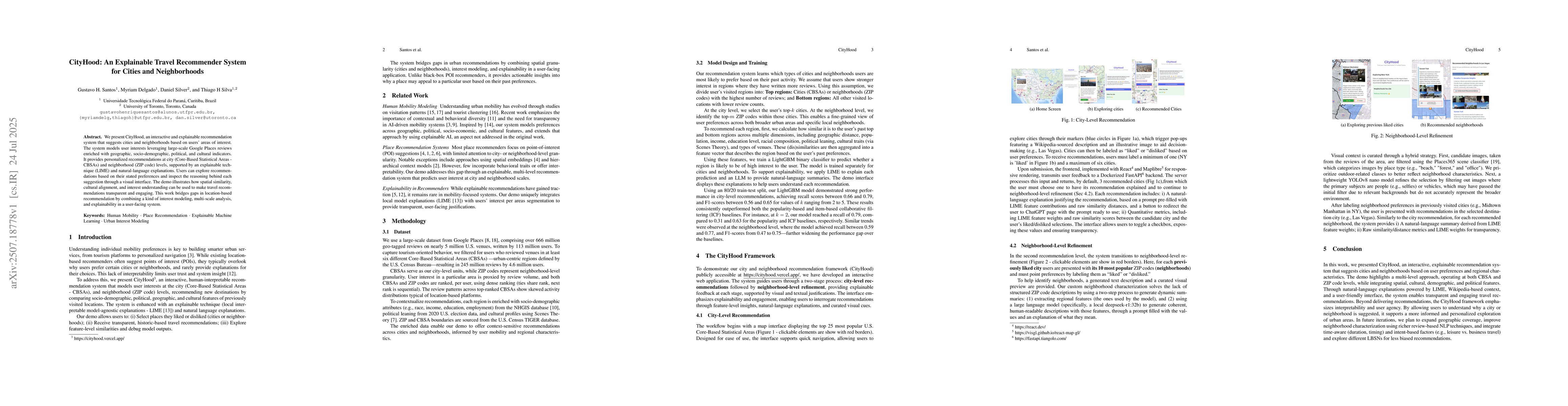 Thumbnail for CityHood: An Explainable Travel Recommender System for Cities and
  Neighborhoods