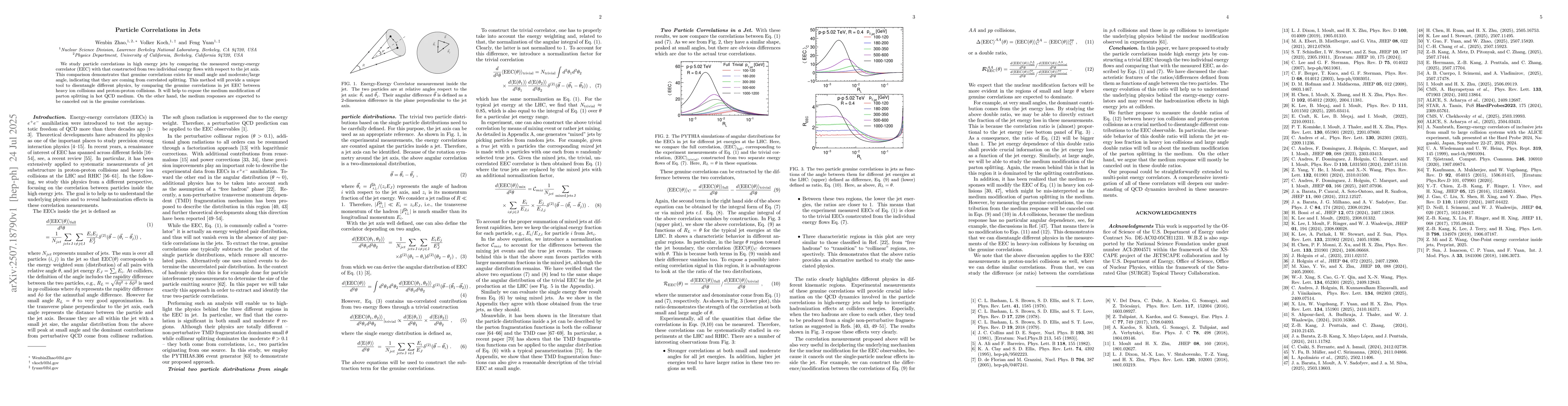 Thumbnail for Particle Correlations in Jets