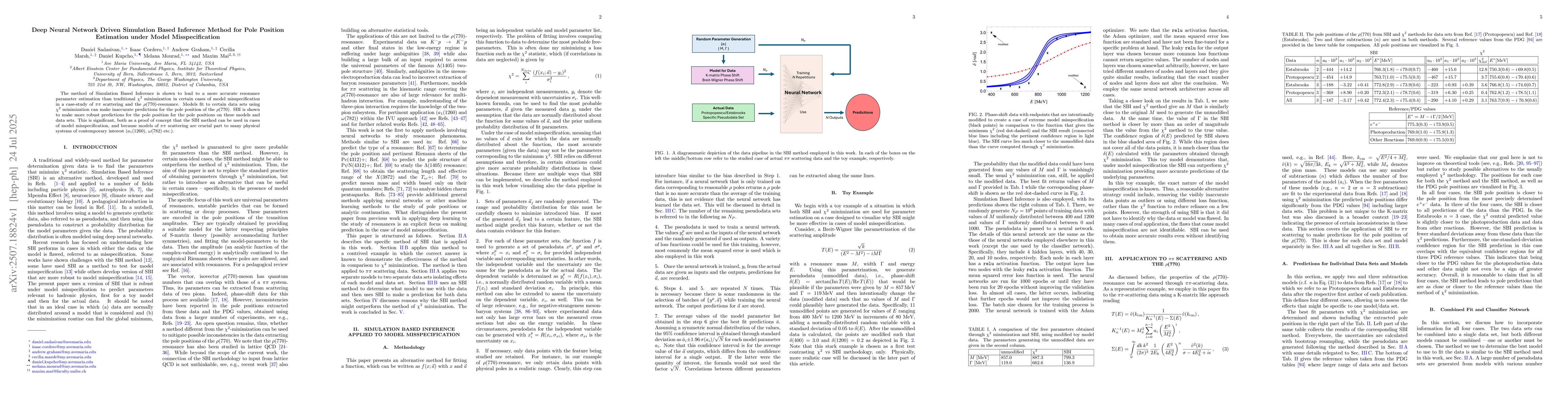 Thumbnail for Deep Neural Network Driven Simulation Based Inference Method for Pole
  Position Estimation under Model Misspecification