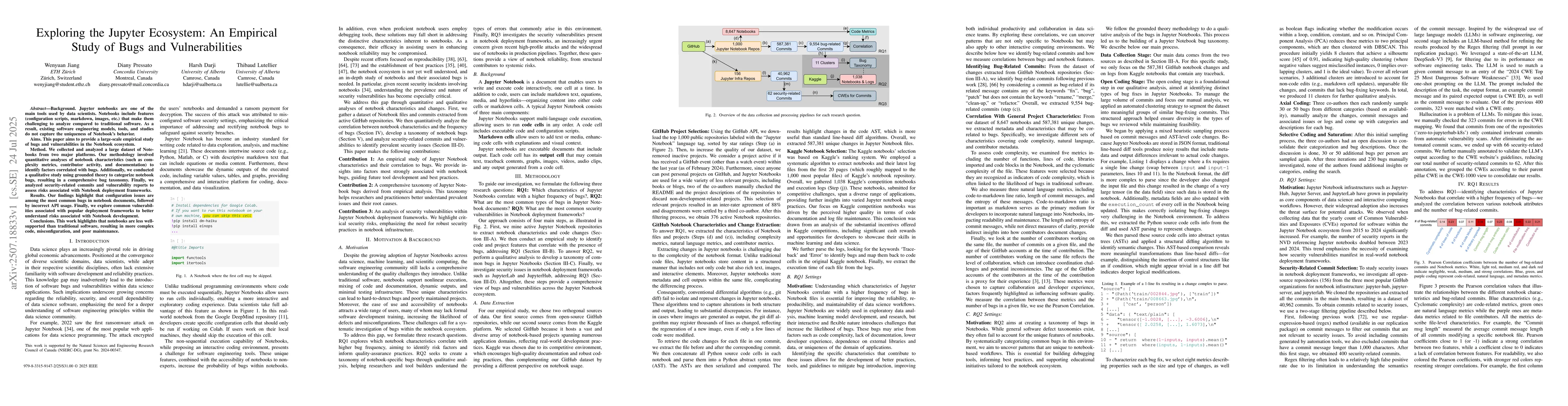 Thumbnail for Exploring the Jupyter Ecosystem: An Empirical Study of Bugs and
  Vulnerabilities