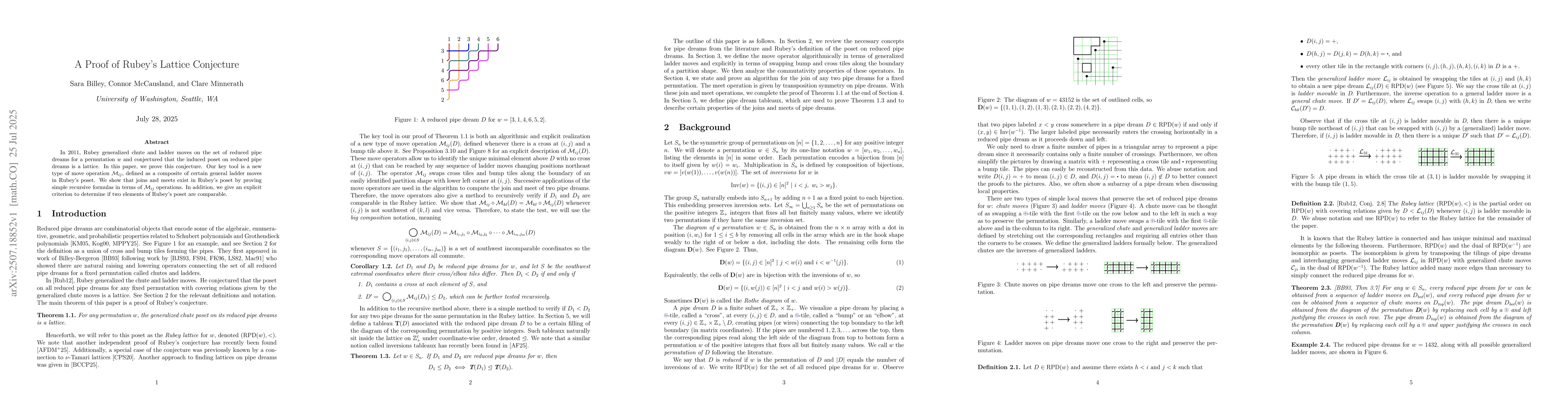 Thumbnail for A Proof of Rubey's Lattice Conjecture