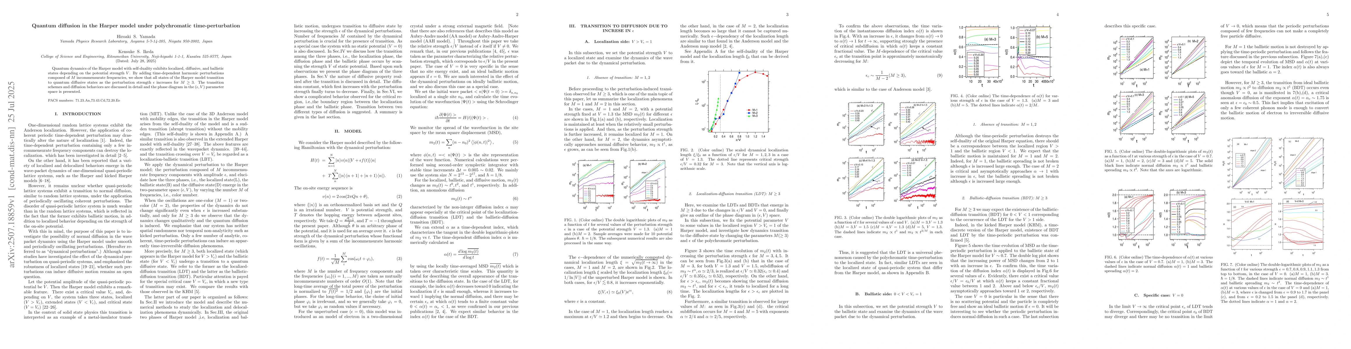 Thumbnail for Quantum diffusion in the Harper model under polychromatic
  time-perturbation