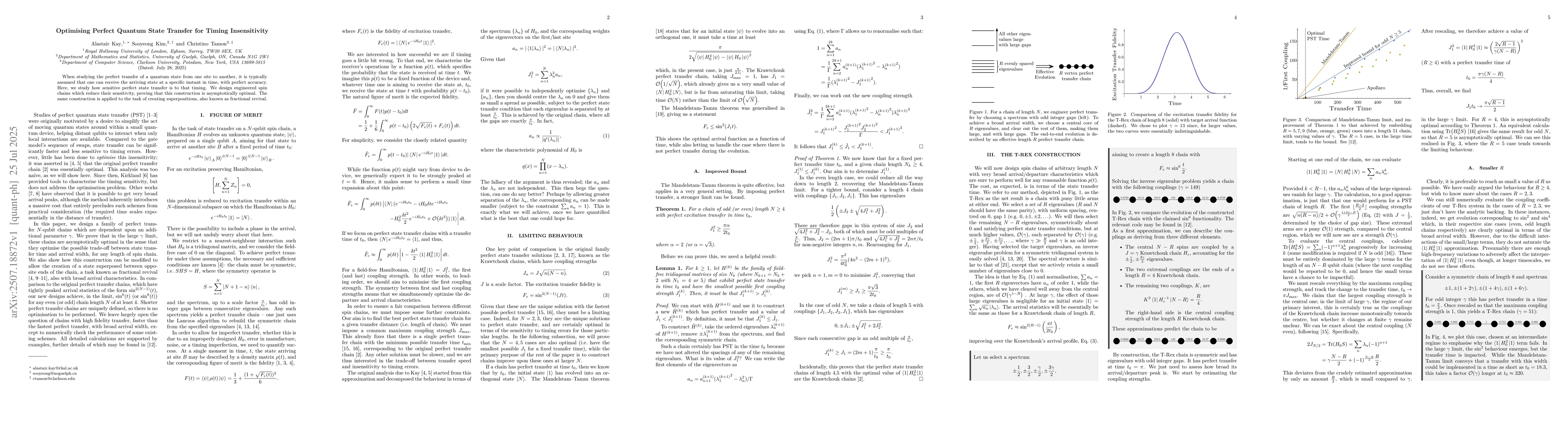 Thumbnail for Optimising Perfect Quantum State Transfer for Timing Insensitivity