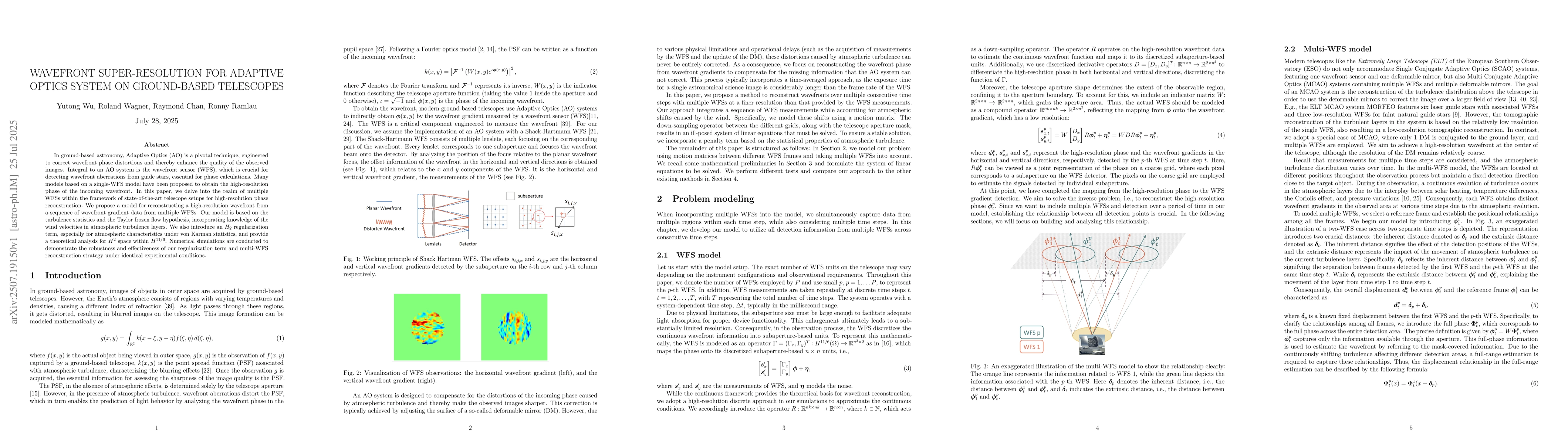 Thumbnail for Wavefront super-resolution for Adaptive Optics systems on ground-based
  telescopes