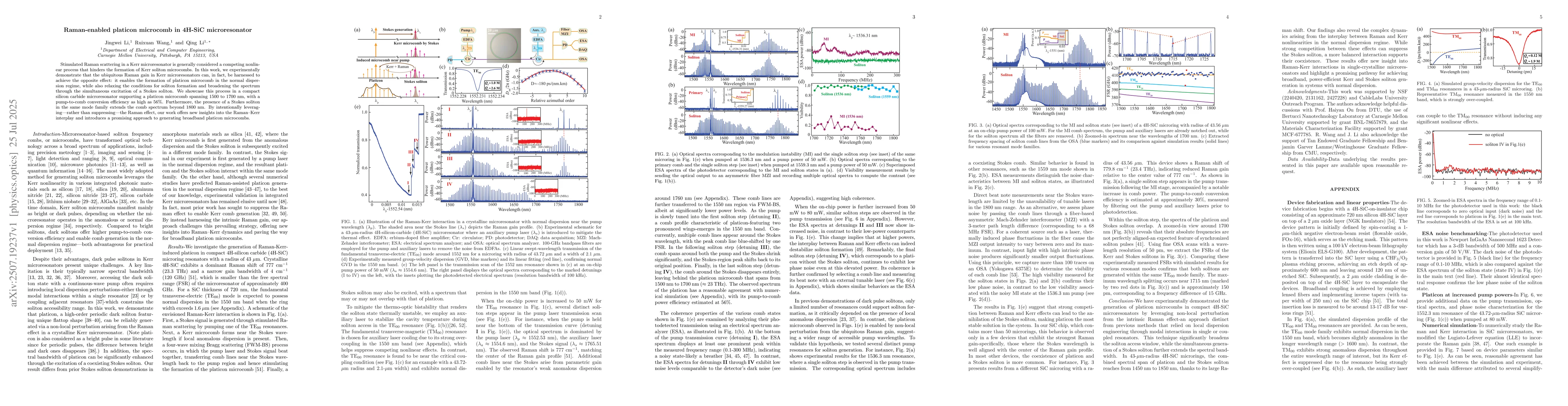 Thumbnail for Raman-enabled platicon microcomb in 4H-SiC microresonator