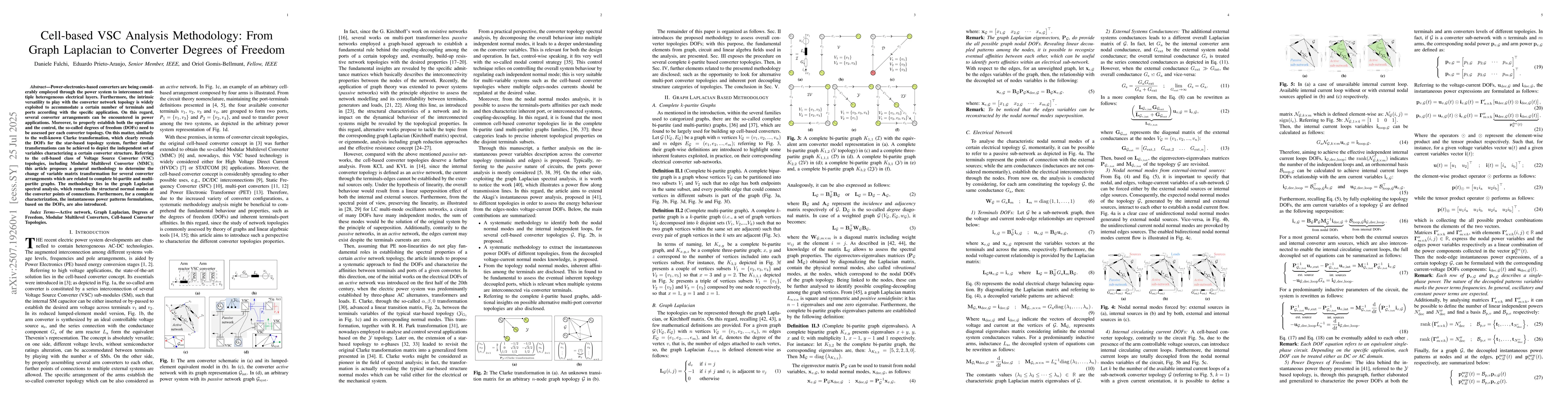 Thumbnail for Cell-based VSC Analysis Methodology: From Graph Laplacian to Converter
  Degrees of Freedom