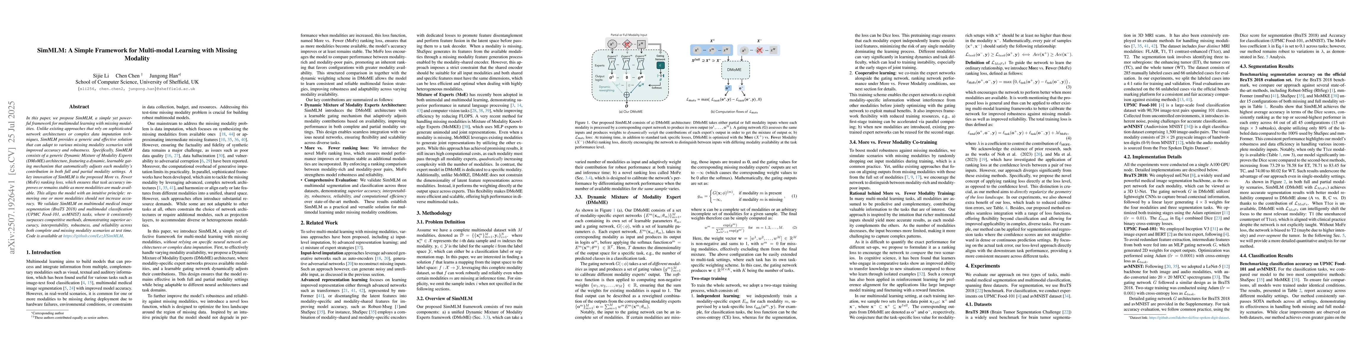 Thumbnail for SimMLM: A Simple Framework for Multi-modal Learning with Missing
  Modality
